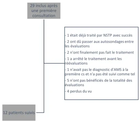 Figure 5. 1. Diagramme de flux des patients inclus  29 inclus après 