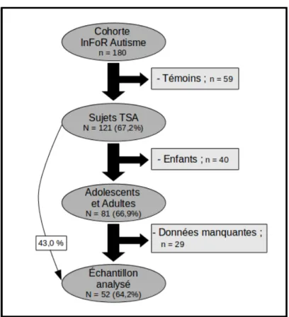 Figure 12 : Diagramme de flux de la sélection des sujets pour l’analyse