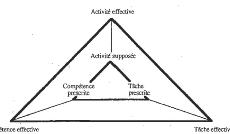 Figure 6 : Les deux triangles tâche-compétence-activité 