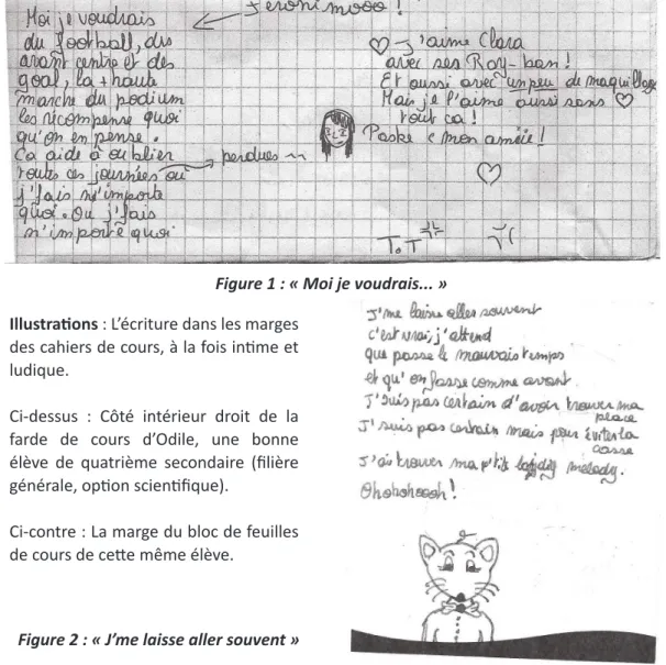 Figure 2 : « J’me laisse aller souvent »