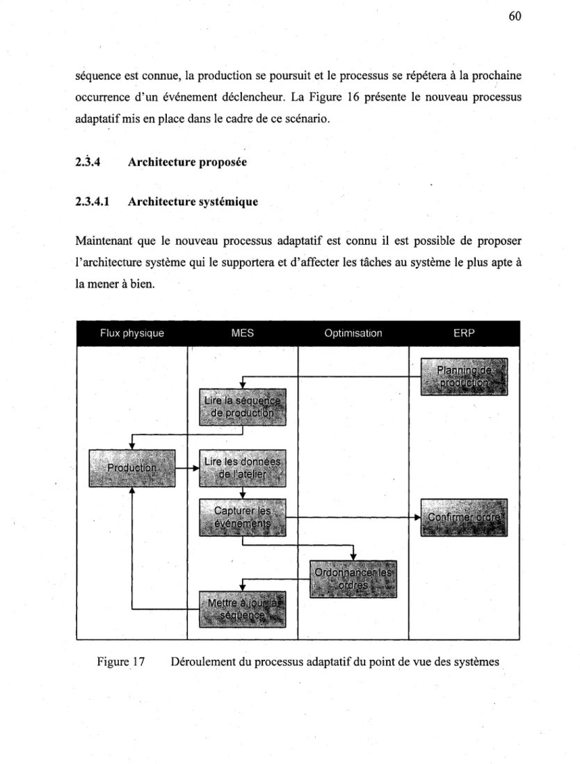 Figure 17  Déroulement du processus adaptatif du point de vue des systèmes 