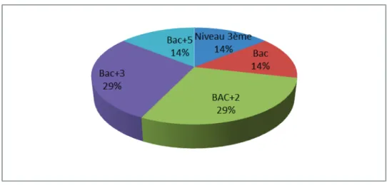 Figure 1 : Niveau de formation chez les participants issus de l’atelier d’écriture 