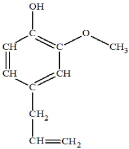 Figure 6 : Formule chimique développée de l’eugénol 