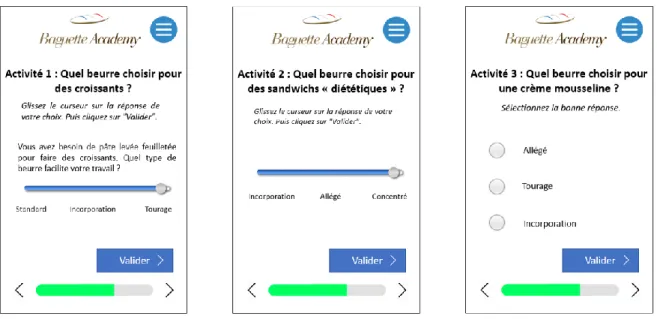 Figure 9 : Exemple de modification d'une activité dans une perspective « mobile first » 