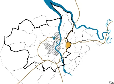 Figure  4.  Carte  de  la  commune  d'Artigues-près- d'Artigues-près-Bordeaux (source : Mairie d'Artigues-près-d'Artigues-près-Bordeaux,  2014) 