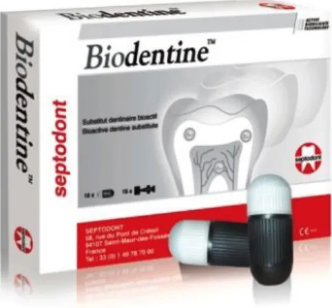 Figure 8: BIODENTINE®, UNE DES FORMES COMMERCIALES, PAR SEPTODONT®. 