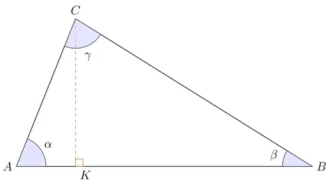 Figure 2 – Un deuxième calcul de AB 2 qui, combiné au premier, fournit le développement de cos(α + β)