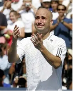 Figure  1.1  Photo d'André Agassi à la fin d’un match 