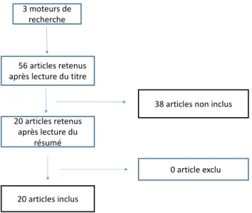 Figure 1. Arbre décisionnel d'inclusion des articles sur la faisabilité et l'efficacité de 