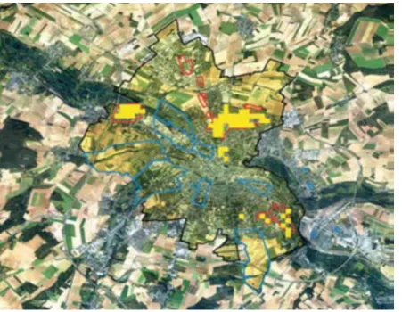 Figure  3 :  INSEE,  2013,  «  Données  carroyées  à  200  mètres  »,  www.insee.fr  «  Clément  M