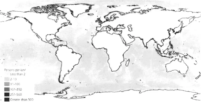 Figure 3- Population vivant  à  moins de  100 km  de  la  côte 