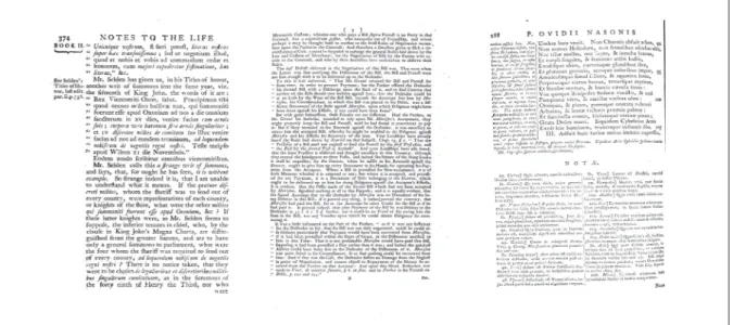 Figure 2.4 Examples of pages with side notes and commentary notes.