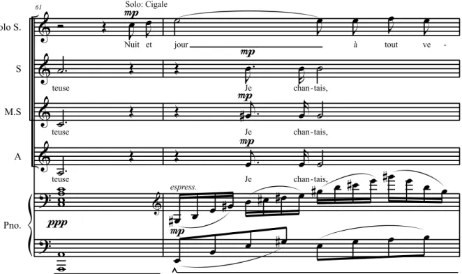 Figure 23.  : La cigale et la fourmi, mes. 61 à 62 