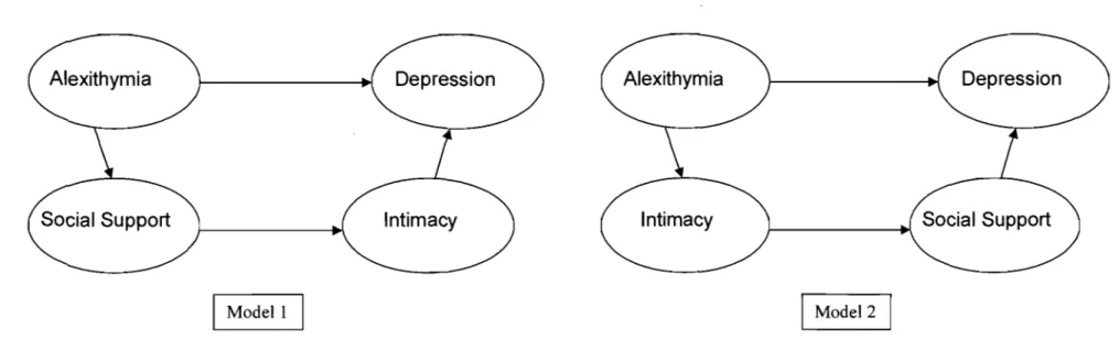 Figure 1 - Competing mediation models of social support and intimacy 