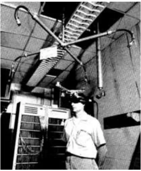Figure 3 : L'installation du HMD d'Ivan E. Sutherland en 1968 
