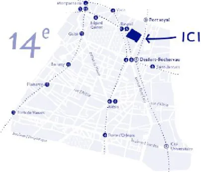 Figure 4 Plan de situation des     Grands Voisins dans le 14e arrondissement  