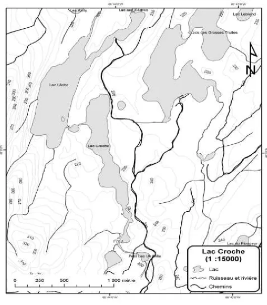 Figure 1 : Localisation du lac Croche. 