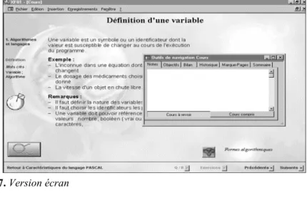Figure 7. Version écran 