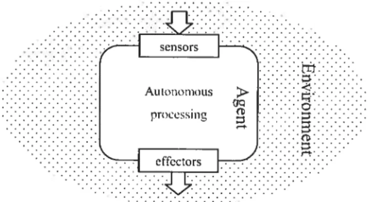 Figure 2-1: Abstract view of an agent in its environment