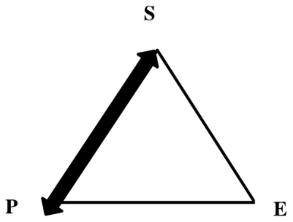 Figure 2: Triangle pédagogique, processus enseigner 