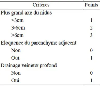 FIGURE 11 CLASSIFICATION DE SPETZLER ET MARTIN 