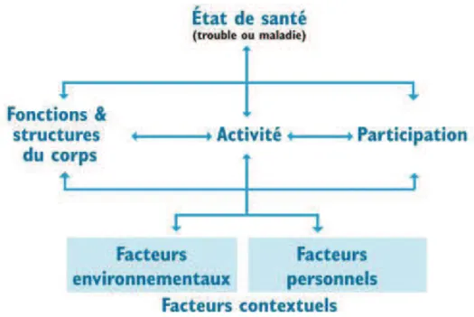 Figure  I.4. :  Représentation  de  la  Classification  Internationale  du  Fonctionnement  (OMS,  2002)