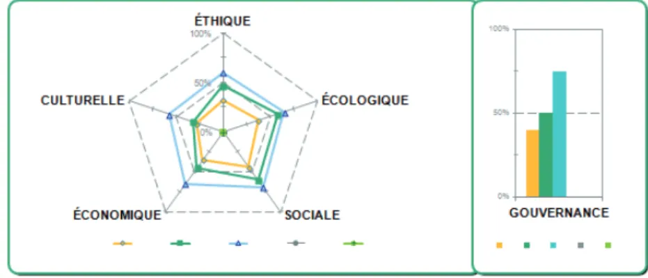 Figure 1 : Modèle dynamique à six dimensions du développement durable.
