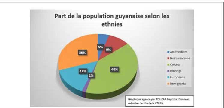 Figure I : Part de la population guyanaise selon les ethnies 