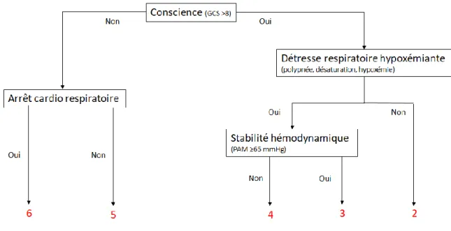 Tableau 1: Description de la répartition selon la classification de Szpilman