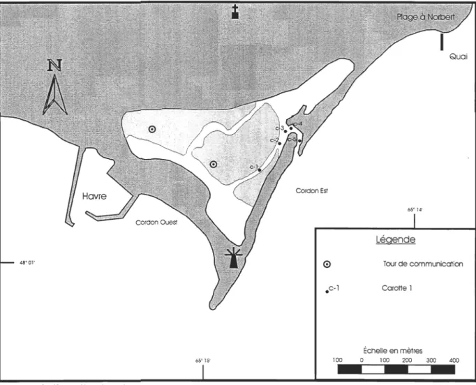 Figure 6 : Localisation des carottes 