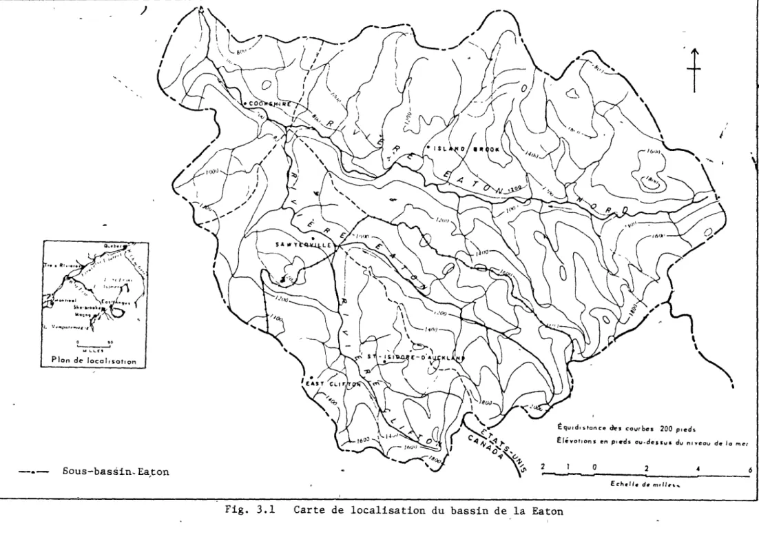 Fig.  3.1  Carte  de  localisation  du  bassin  de  la  Eaton 