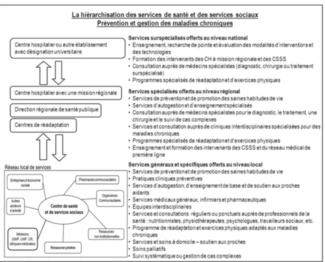 Figure 1 : La hiérarchisation des services de santé et des services sociaux 