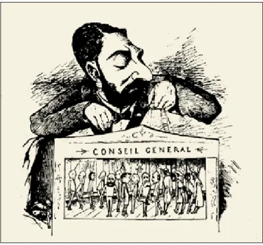 Fig. 2 : Anonyme, « [Kanoui marionnettiste] », Le Moustique, 29 octobre 1882, (gravure ?), BnF