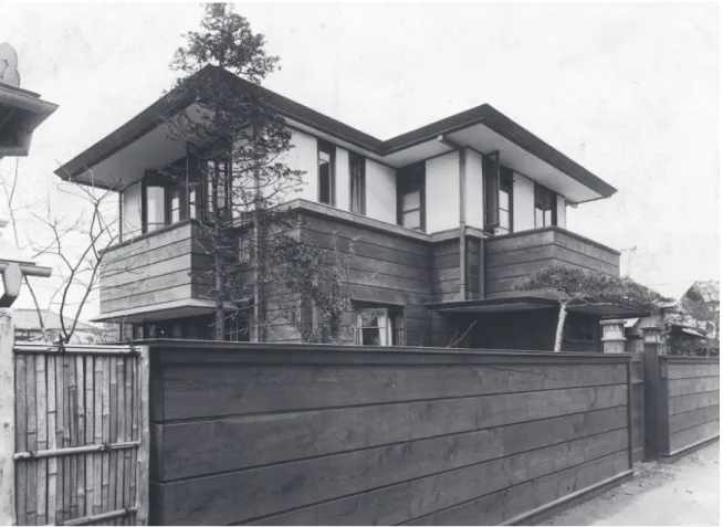 Fig. 7 : Antonin Raymond, Maison Read, Tōkyō, 1924. Une réinterprétation au Japon de la Prairie  House de Wright