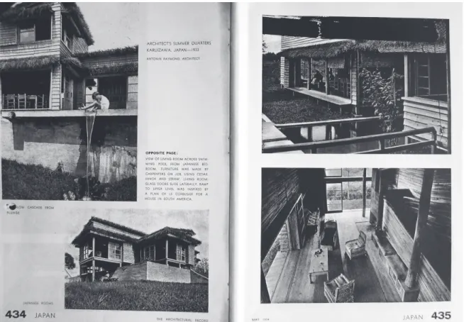 Fig. 2 : Publication de la maison d’été à Karuizawa dans la revue Architectural Record (mai 1934).