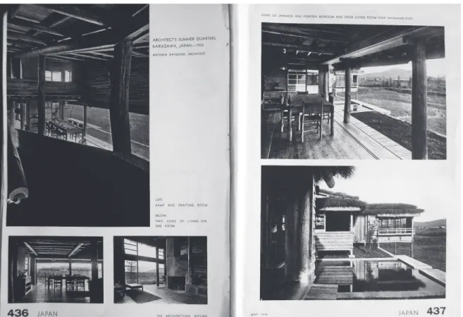 Fig. 3 : Publication de la maison d’été à Karuizawa dans la revue Architectural Record (mai 1934).