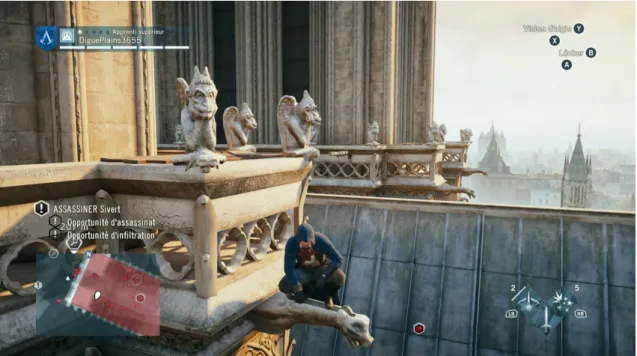 Figure 4 (p. 45) : Escalade de la cathédrale Notre-Dame de Paris dans Assassin’s Creed Unity