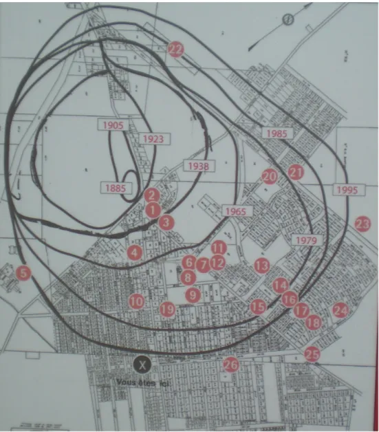 Figure 3. La mine Jeffrey gruge la ville d’Asbestos 