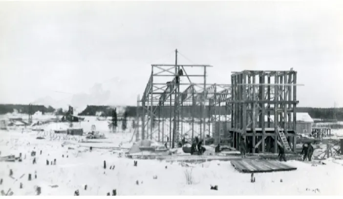 Illustration 2 : La construction du moulin minier de la Canadian Malartic en 1935 14