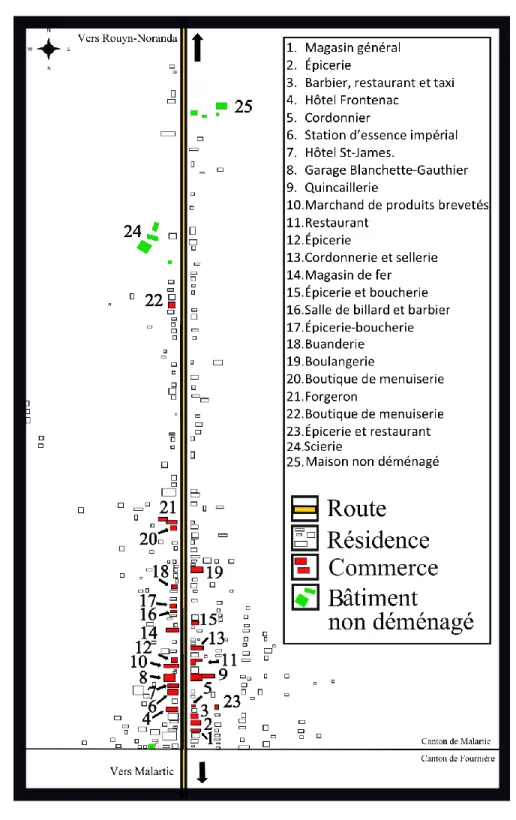 Figure 2 : Plan schématique du village de Roc-d’Or en juillet 1942 105