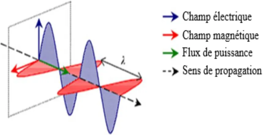 Figure 3.1 Les composants électromagnétiques d’une onde (Ay et Sahin 2004) 