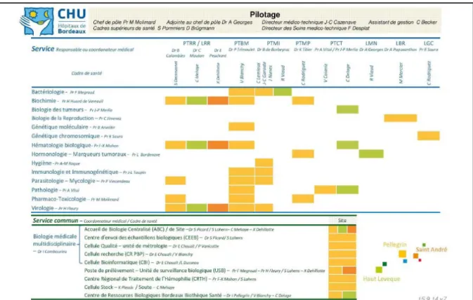 Figure 3 : Organigramme du Pôle de Biologie et Pathologie 
