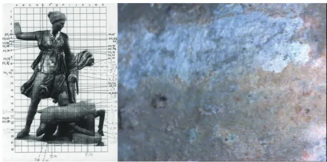 Fig. 3. L’équipe pisane, dirigée par Marco Callieri, en train de placer  l’un des scanners 3D.