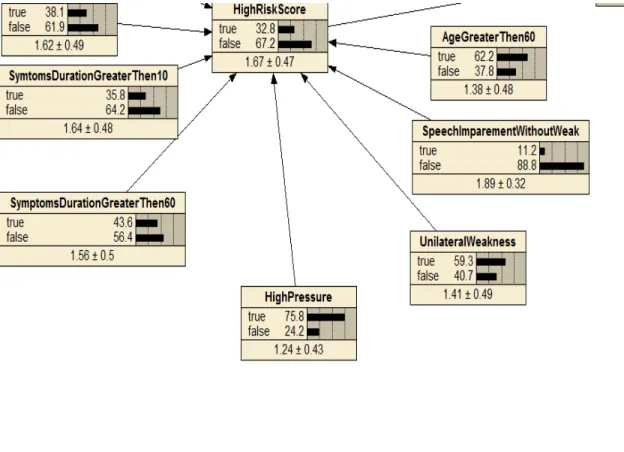 Figure 4.  Bayesian network in Netica