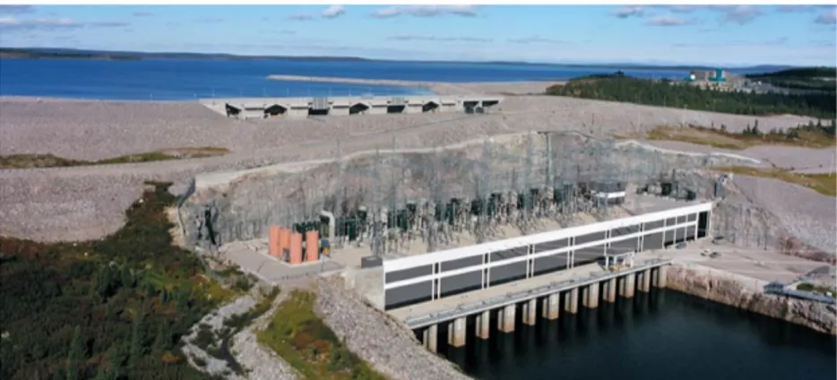 Figure 2-2 : Centrale hydroélectrique à la base du SACH : Laforge-1 1 , Québec 