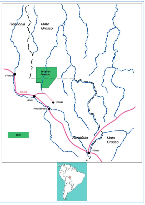 Figure 1 : Situation géographique des Suruí