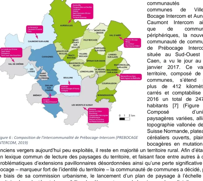 Figure 6 : Composition de l'intercommunalité de Prébocage-Intercom (PREBOCAGE  INTERCOM, 2019) 