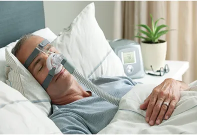Figure 10 : Image d’un patient traité par CPAP ou pression positive continue  