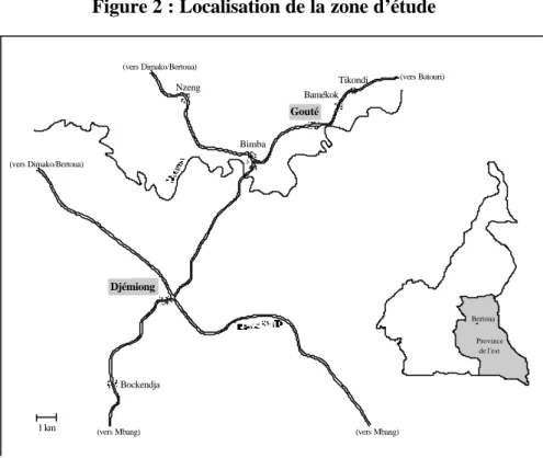 Figure 2 : Localisation de la zone d’étude