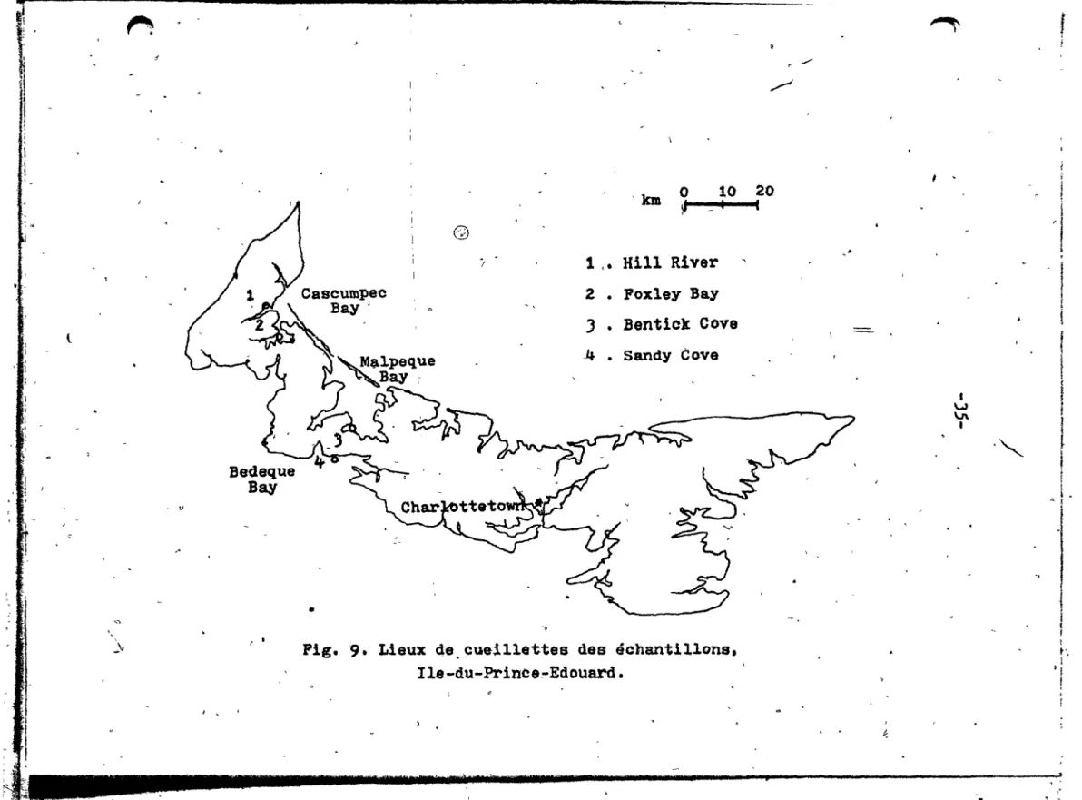 Fig.  '9- Lieux  c:\e.  cueillettes  des  échantillons. 